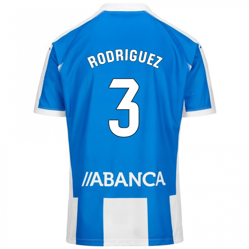 Bambino Maglia Clara Rodríguez #3 Blu Bianco Kit Gara Home 2024/25 Maglietta