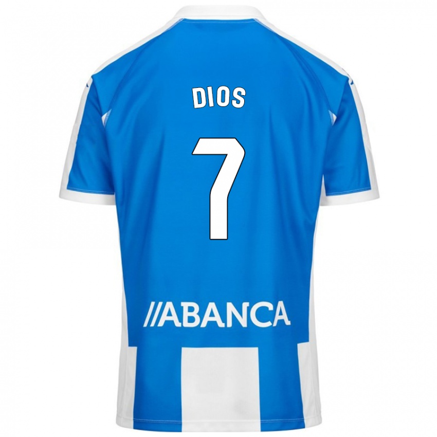 Bambino Maglia Eva Dios #7 Blu Bianco Kit Gara Home 2024/25 Maglietta