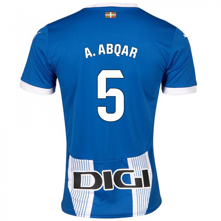 Bambino Maglia Abdel Abqar #5 Blu Kit Gara Home 2024/25 Maglietta