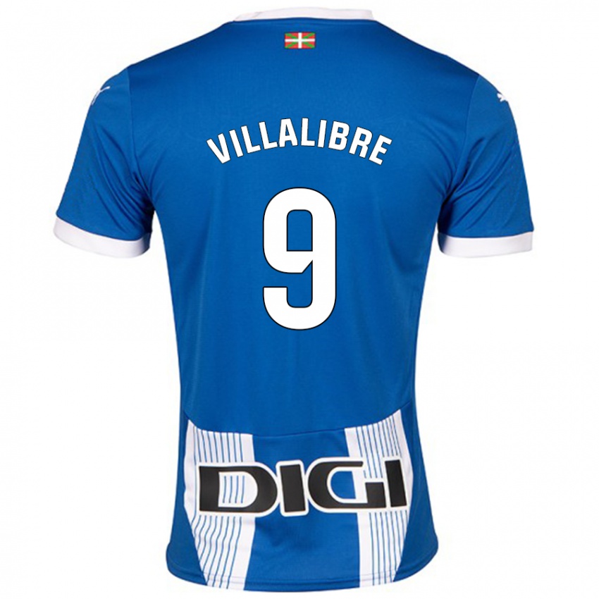 Bambino Maglia Asier Villalibre #9 Blu Kit Gara Home 2024/25 Maglietta