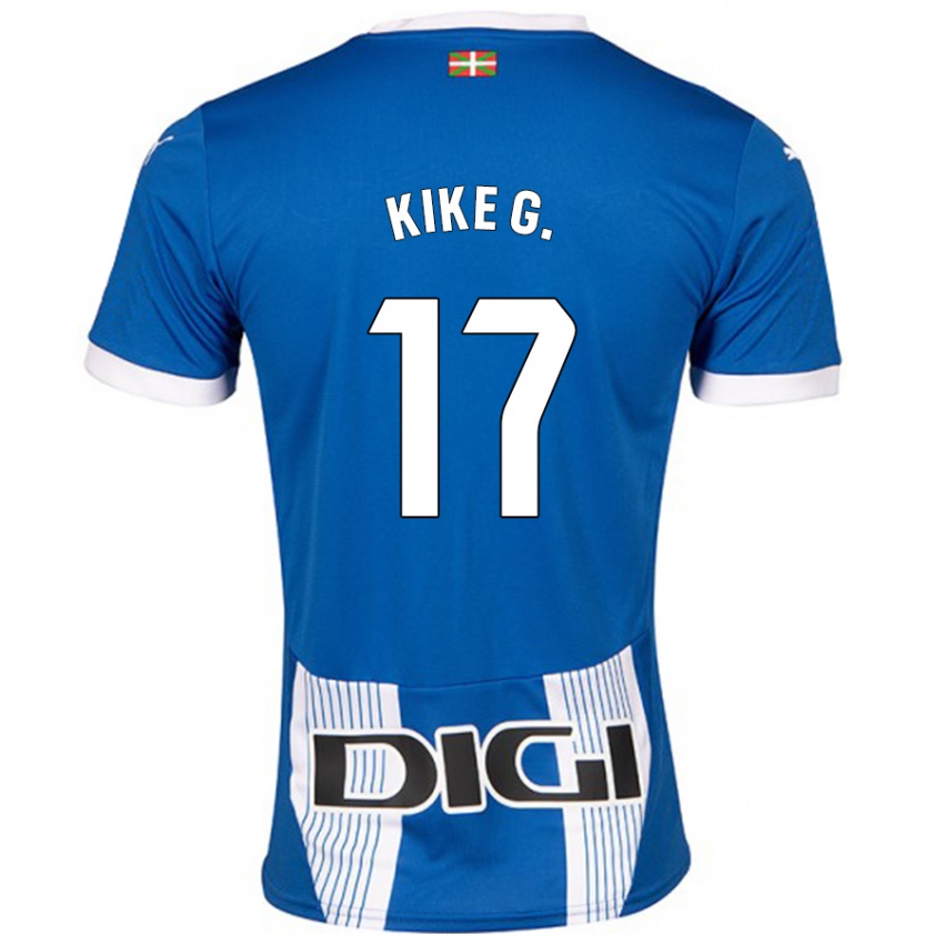 Bambino Maglia Kike García #17 Blu Kit Gara Home 2024/25 Maglietta