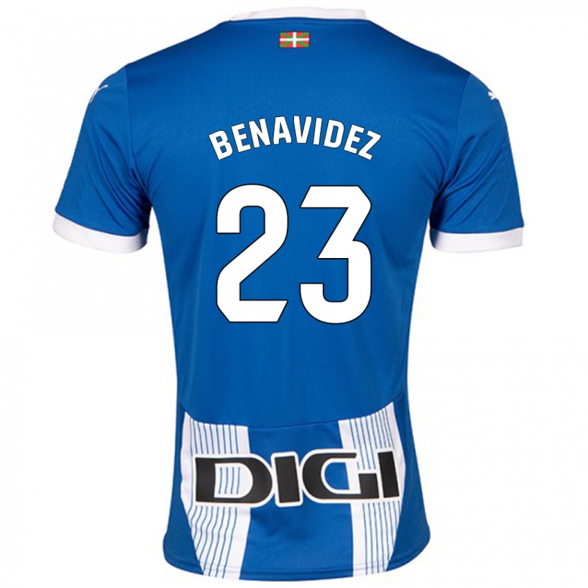 Bambino Maglia Carlos Benavidez #23 Blu Kit Gara Home 2024/25 Maglietta