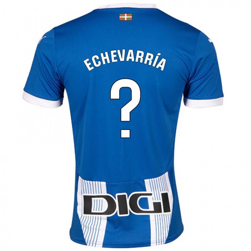 Bambino Maglia Iker Echevarría #0 Blu Kit Gara Home 2024/25 Maglietta