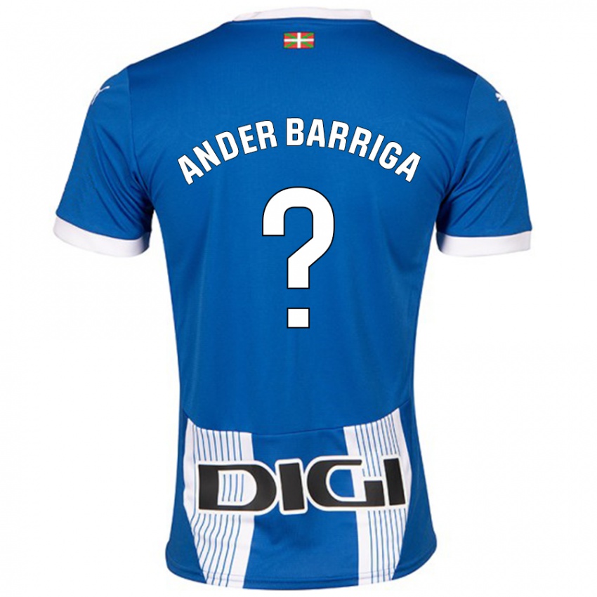 Bambino Maglia Jon Ander Barriga #0 Blu Kit Gara Home 2024/25 Maglietta