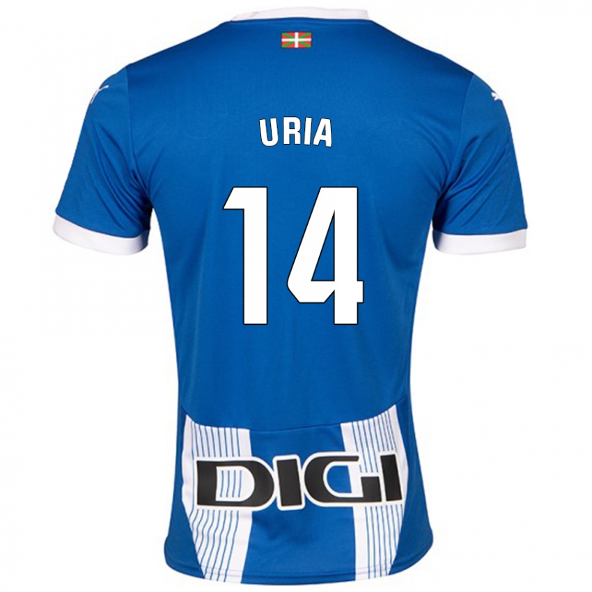 Bambino Maglia Iker Uria #14 Blu Kit Gara Home 2024/25 Maglietta