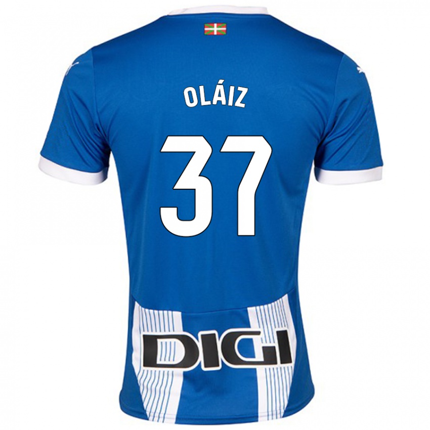 Bambino Maglia Xanet Oláiz #37 Blu Kit Gara Home 2024/25 Maglietta