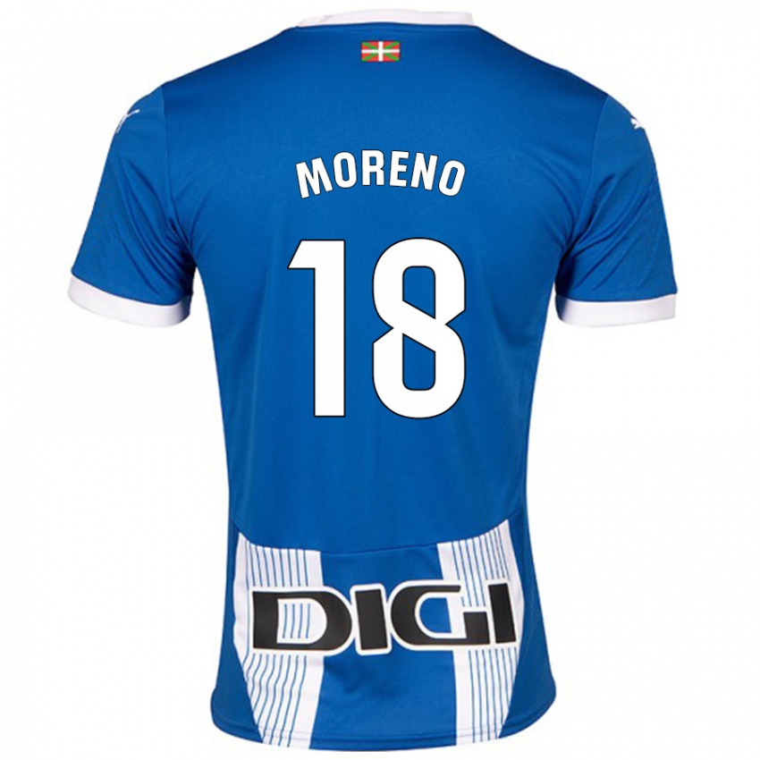 Bambino Maglia Laura Moreno #18 Blu Kit Gara Home 2024/25 Maglietta