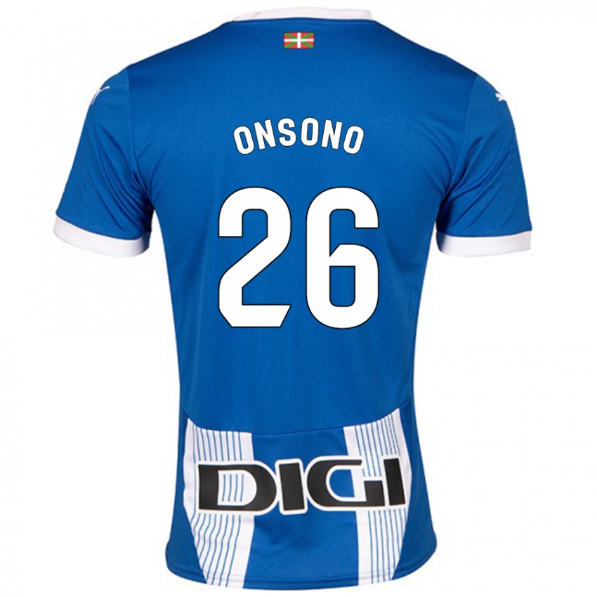 Bambino Maglia Lorea Onsoño #26 Blu Kit Gara Home 2024/25 Maglietta