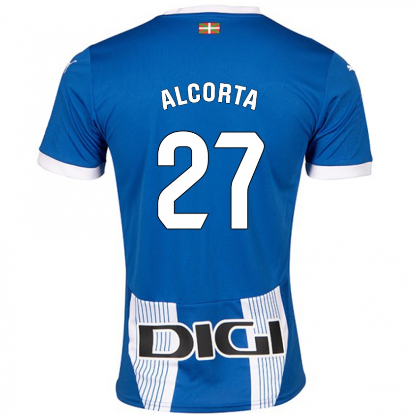 Bambino Maglia Alaitz Alcorta #27 Blu Kit Gara Home 2024/25 Maglietta