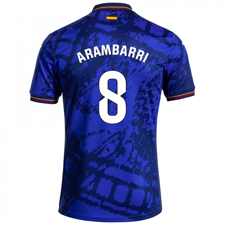 Bambino Maglia Mauro Arambarri #8 Blu Più Scuro Kit Gara Home 2024/25 Maglietta