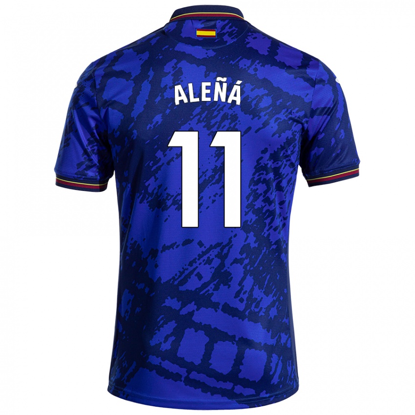 Bambino Maglia Carles Aleñá #11 Blu Più Scuro Kit Gara Home 2024/25 Maglietta