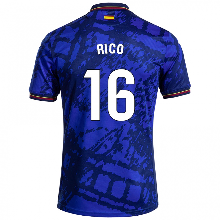 Bambino Maglia Diego Rico #16 Blu Più Scuro Kit Gara Home 2024/25 Maglietta