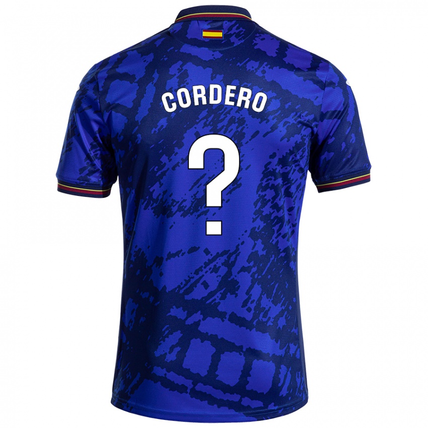 Bambino Maglia Alberto Cordero #0 Blu Più Scuro Kit Gara Home 2024/25 Maglietta