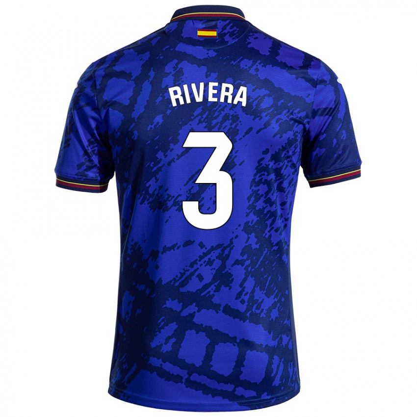 Bambino Maglia Gorka Rivera #3 Blu Più Scuro Kit Gara Home 2024/25 Maglietta