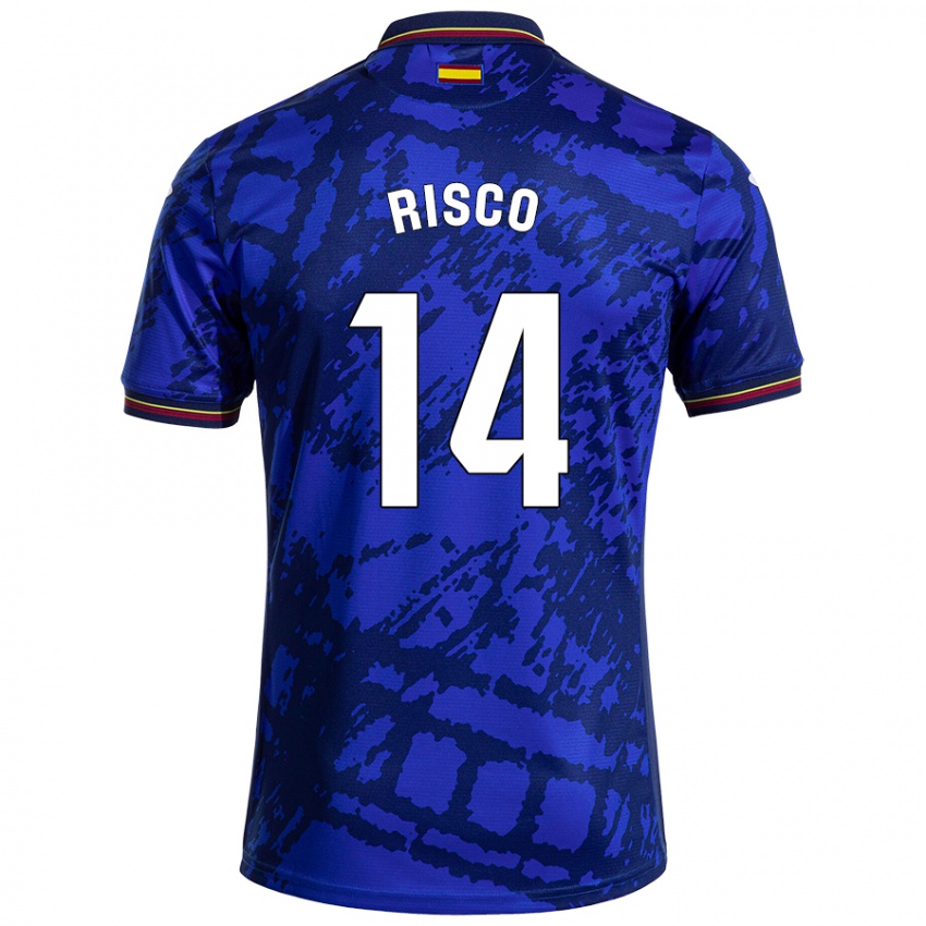 Bambino Maglia Alberto Risco #14 Blu Più Scuro Kit Gara Home 2024/25 Maglietta