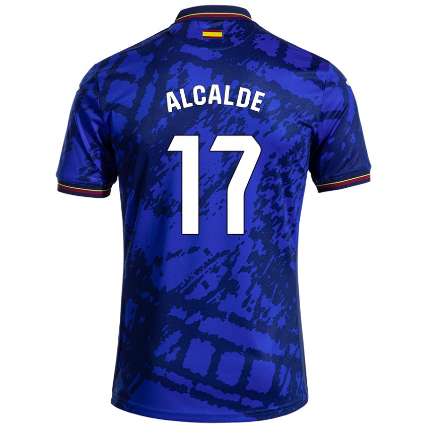 Bambino Maglia Jacobo Alcalde #17 Blu Più Scuro Kit Gara Home 2024/25 Maglietta