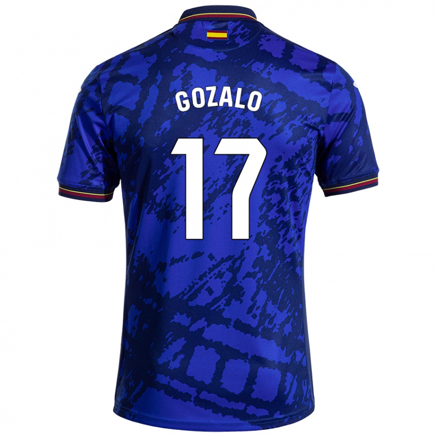 Bambino Maglia Marcos Gozalo #17 Blu Più Scuro Kit Gara Home 2024/25 Maglietta