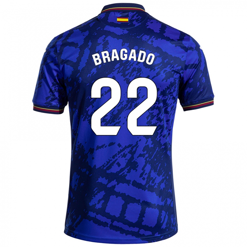 Bambino Maglia Alonso Bragado #22 Blu Più Scuro Kit Gara Home 2024/25 Maglietta