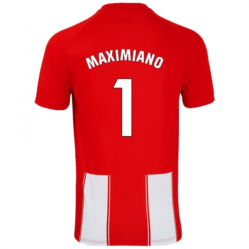 Bambino Maglia Luís Maximiano #1 Rosso Bianco Kit Gara Home 2024/25 Maglietta