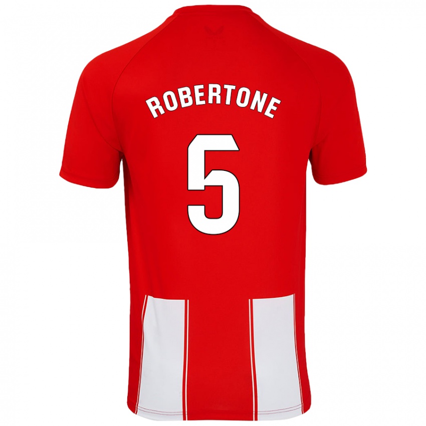 Bambino Maglia Lucas Robertone #5 Rosso Bianco Kit Gara Home 2024/25 Maglietta