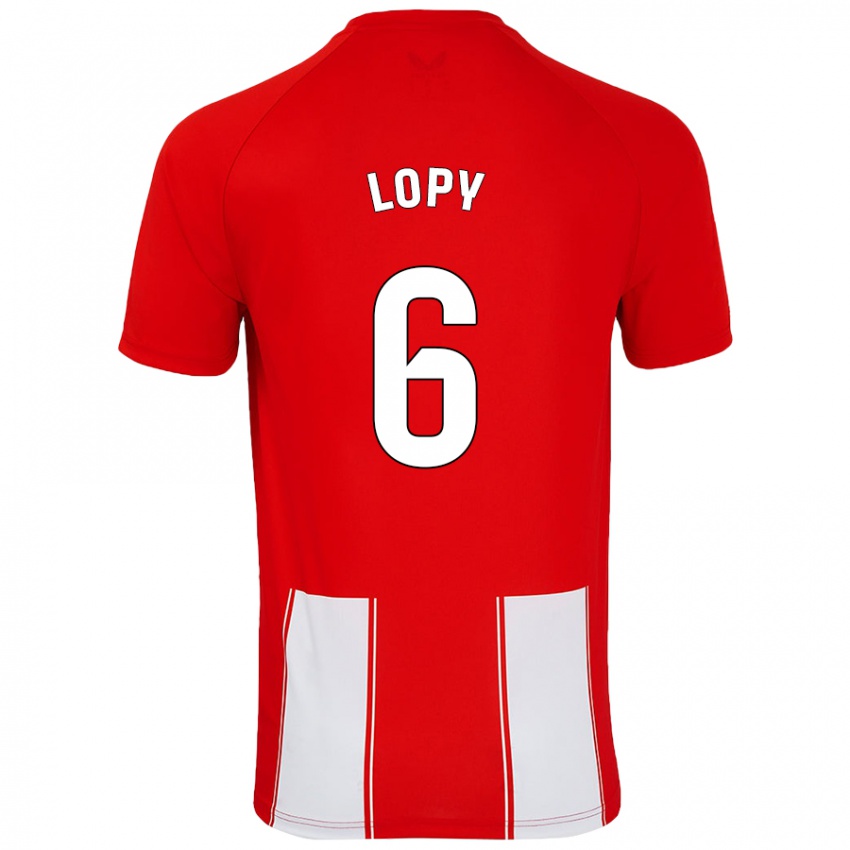 Bambino Maglia Dion Lopy #6 Rosso Bianco Kit Gara Home 2024/25 Maglietta