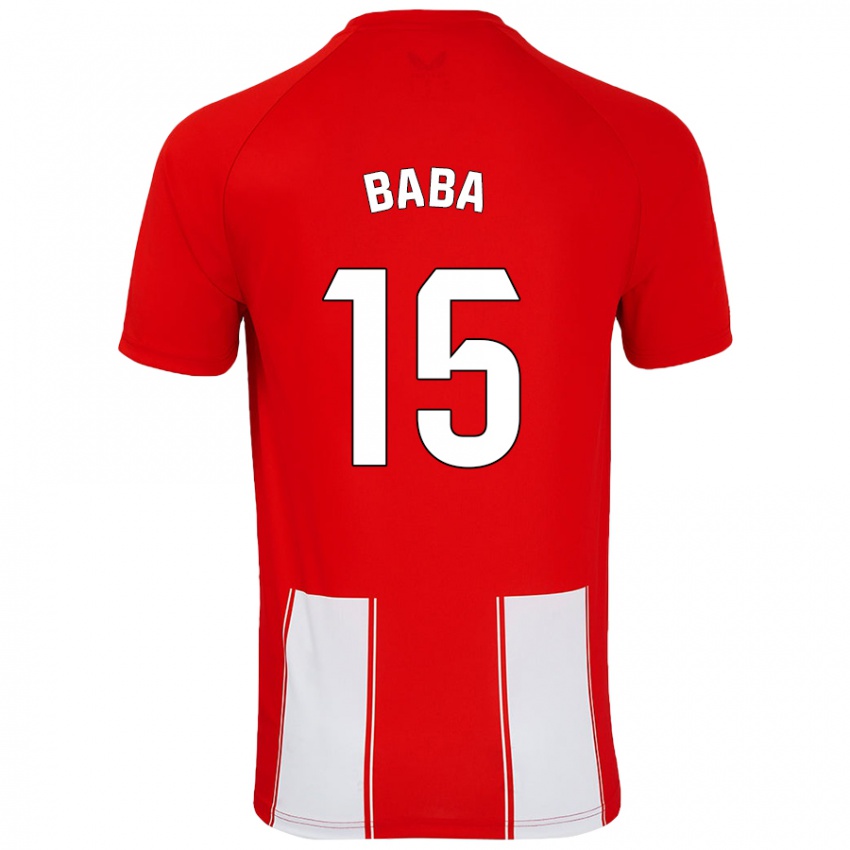 Bambino Maglia Iddrisu Baba #15 Rosso Bianco Kit Gara Home 2024/25 Maglietta