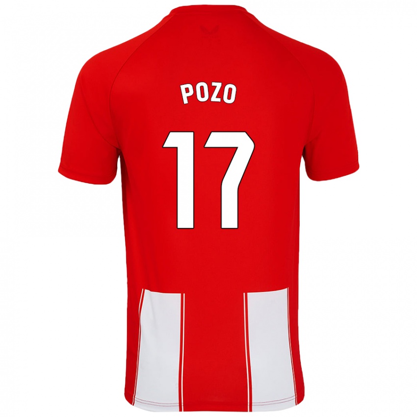 Bambino Maglia Álex Pozo #17 Rosso Bianco Kit Gara Home 2024/25 Maglietta