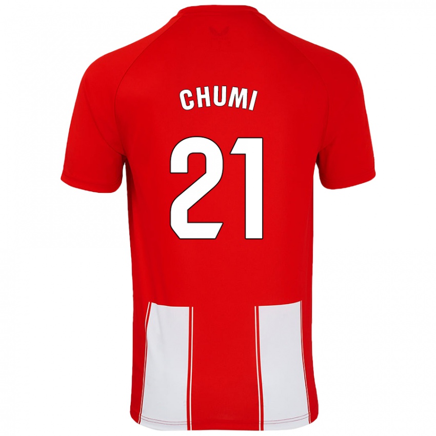 Bambino Maglia Chumi #21 Rosso Bianco Kit Gara Home 2024/25 Maglietta