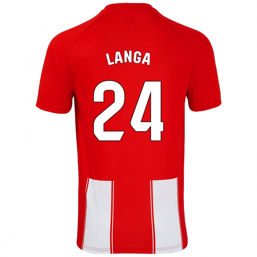 Bambino Maglia Bruno Langa #24 Rosso Bianco Kit Gara Home 2024/25 Maglietta