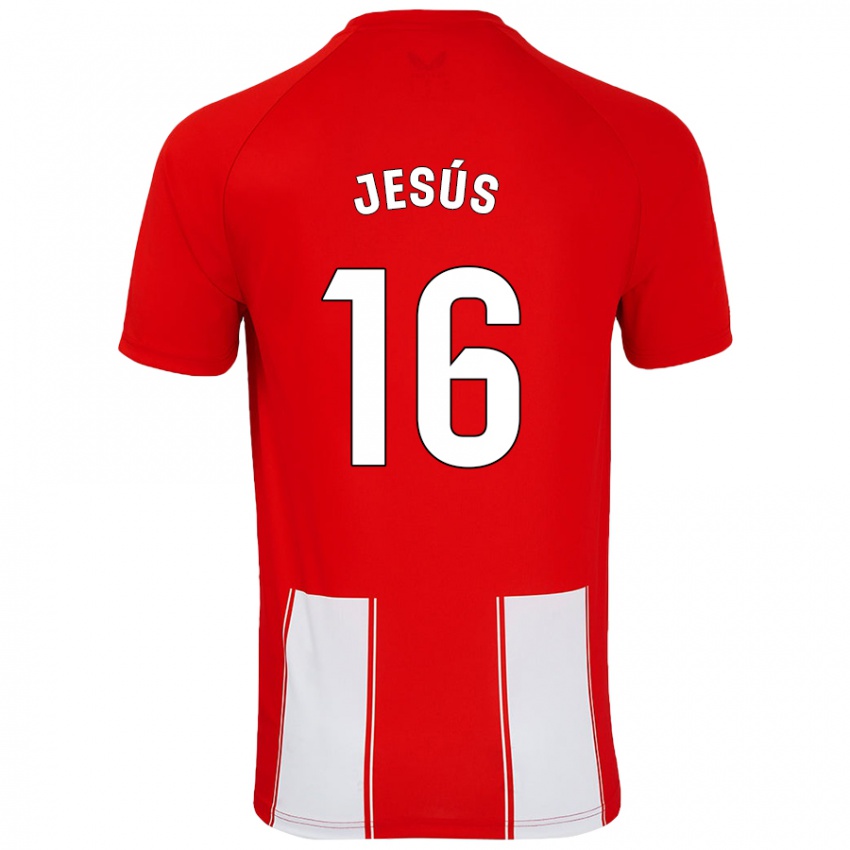 Bambino Maglia Antonio Jesús #16 Rosso Bianco Kit Gara Home 2024/25 Maglietta