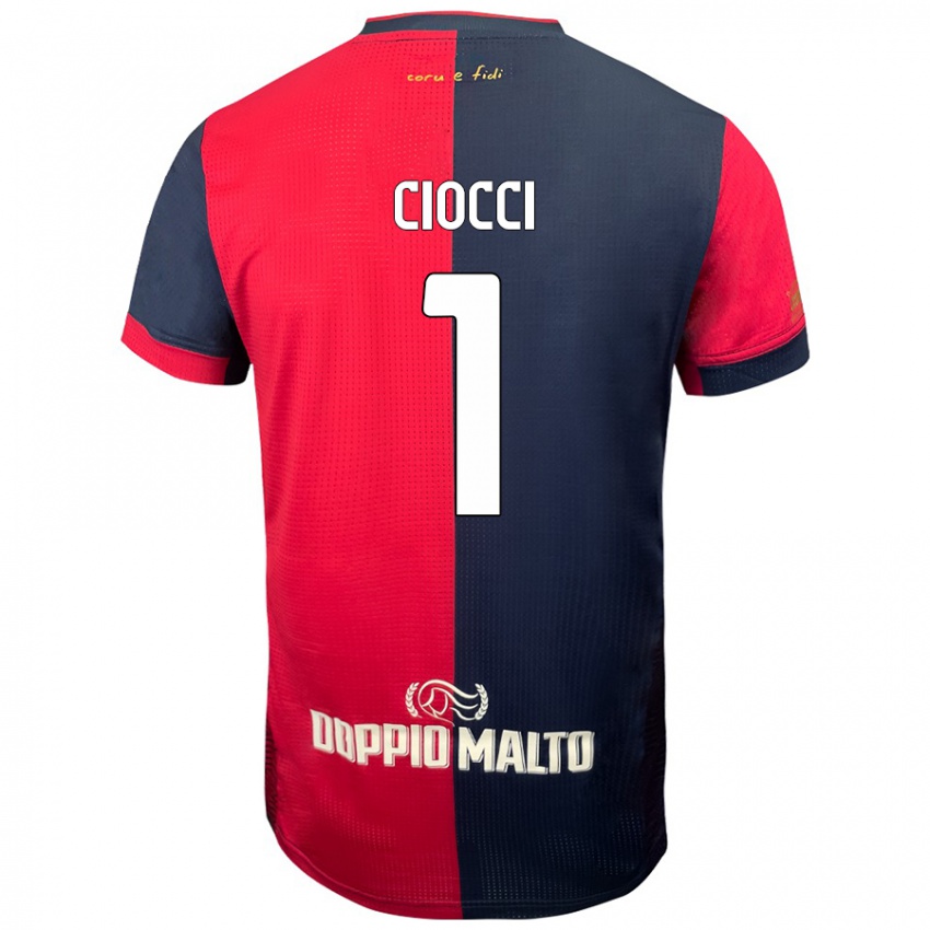 Bambino Maglia Giuseppe Ciocci #1 Rosso Blu Più Scuro Kit Gara Home 2024/25 Maglietta