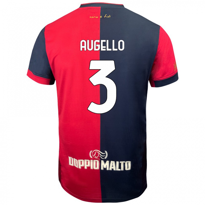 Bambino Maglia Tommaso Augello #3 Rosso Blu Più Scuro Kit Gara Home 2024/25 Maglietta