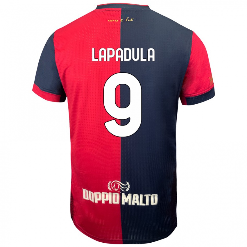 Bambino Maglia Gianluca Lapadula #9 Rosso Blu Più Scuro Kit Gara Home 2024/25 Maglietta