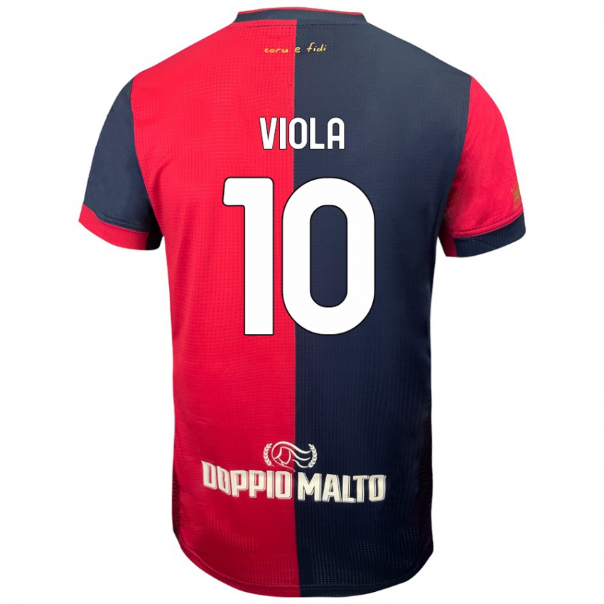 Bambino Maglia Nicolas Viola #10 Rosso Blu Più Scuro Kit Gara Home 2024/25 Maglietta