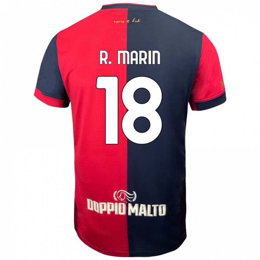 Bambino Maglia Răzvan Marin #18 Rosso Blu Più Scuro Kit Gara Home 2024/25 Maglietta