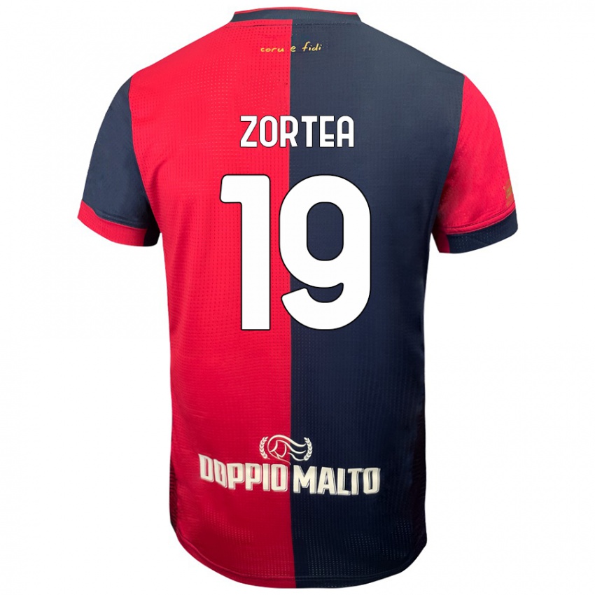 Bambino Maglia Nadir Zortea #19 Rosso Blu Più Scuro Kit Gara Home 2024/25 Maglietta