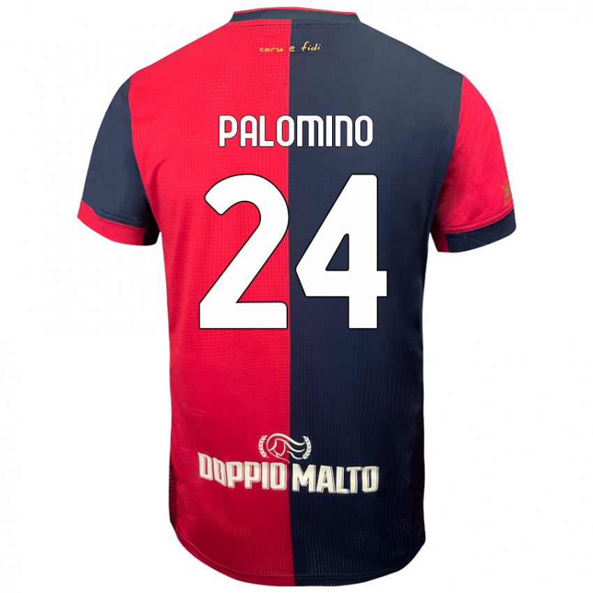 Bambino Maglia José Luis Palomino #24 Rosso Blu Più Scuro Kit Gara Home 2024/25 Maglietta