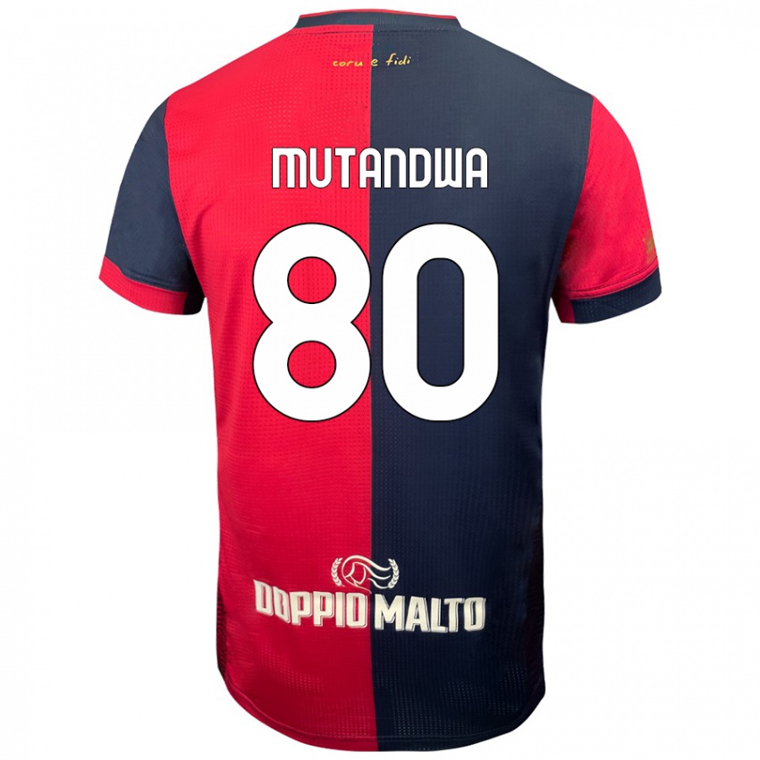 Bambino Maglia Kingstone Mutandwa #80 Rosso Blu Più Scuro Kit Gara Home 2024/25 Maglietta