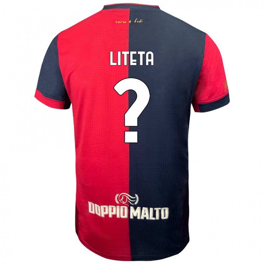 Bambino Maglia Joseph Liteta #0 Rosso Blu Più Scuro Kit Gara Home 2024/25 Maglietta