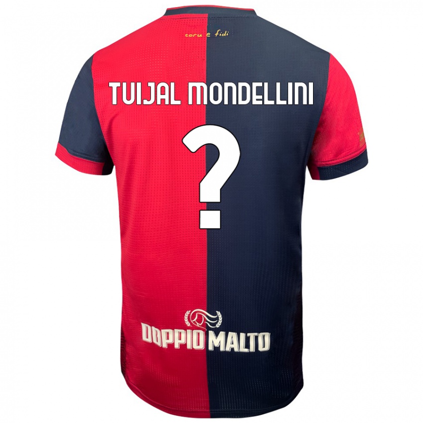 Bambino Maglia Luca Tuijal Mondellini #0 Rosso Blu Più Scuro Kit Gara Home 2024/25 Maglietta