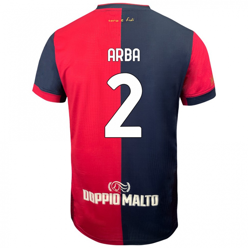 Bambino Maglia Federico Arba #2 Rosso Blu Più Scuro Kit Gara Home 2024/25 Maglietta