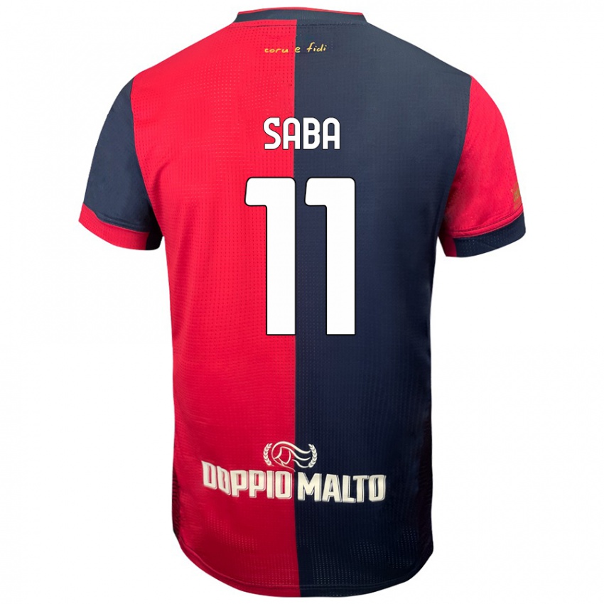 Bambino Maglia Alessio Saba #11 Rosso Blu Più Scuro Kit Gara Home 2024/25 Maglietta