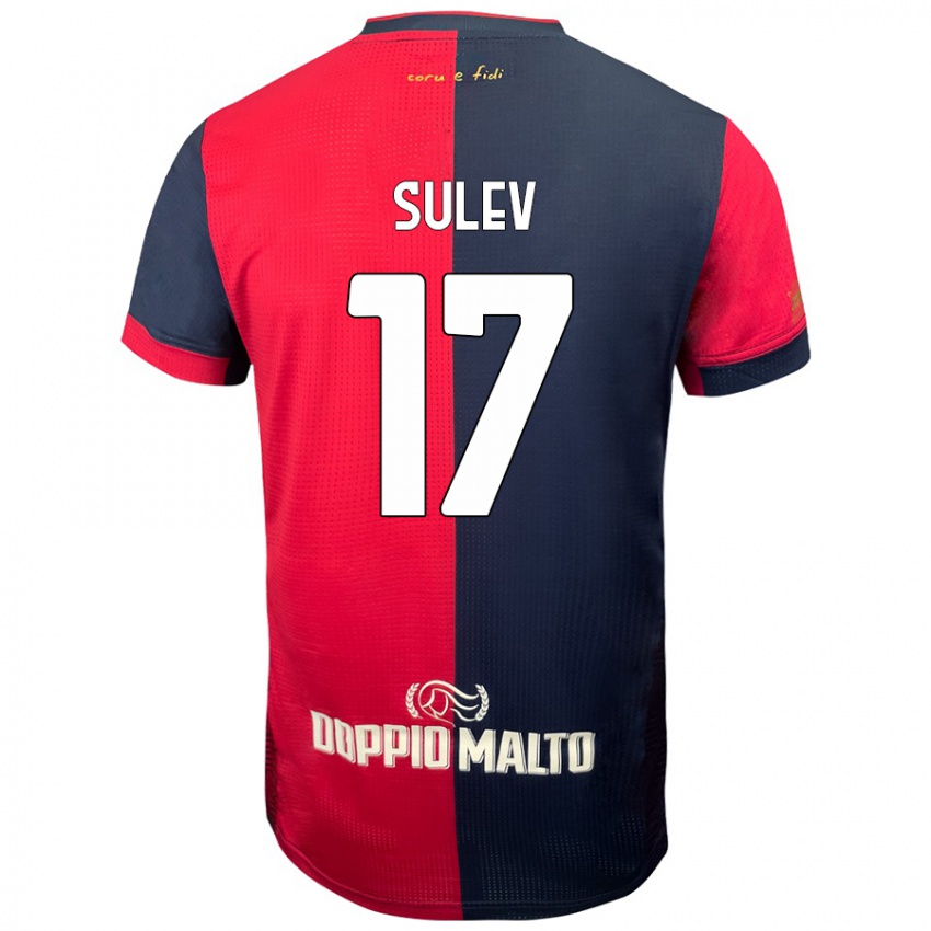 Bambino Maglia Ivan Sulev #17 Rosso Blu Più Scuro Kit Gara Home 2024/25 Maglietta