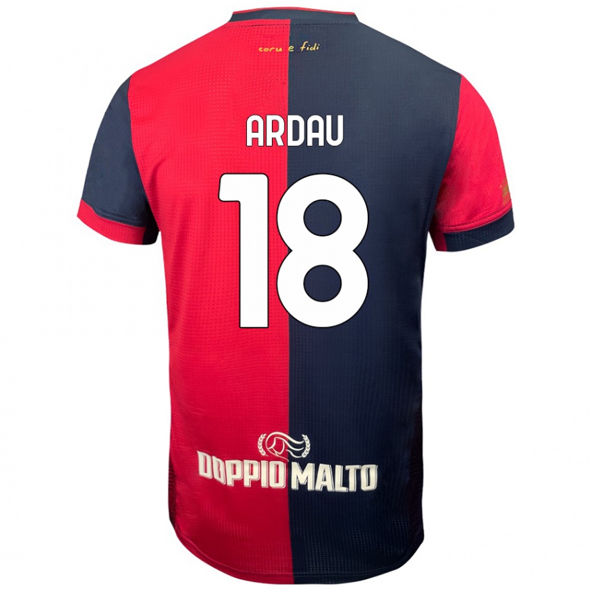 Bambino Maglia Samuel Ardau #18 Rosso Blu Più Scuro Kit Gara Home 2024/25 Maglietta