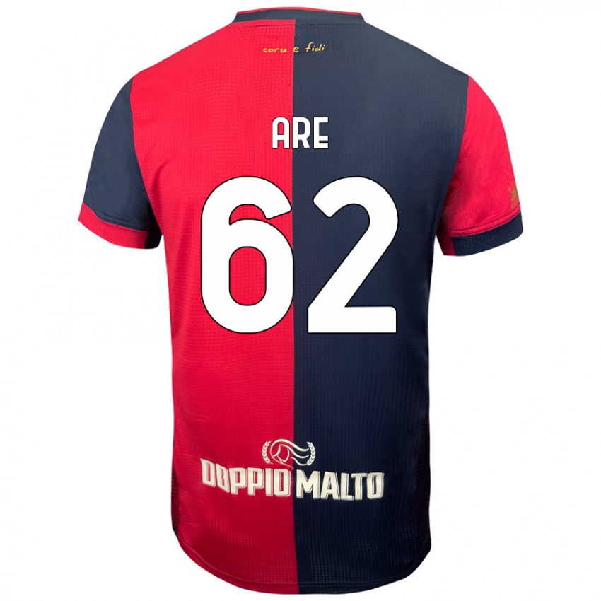 Bambino Maglia Emmanuele Are #62 Rosso Blu Più Scuro Kit Gara Home 2024/25 Maglietta