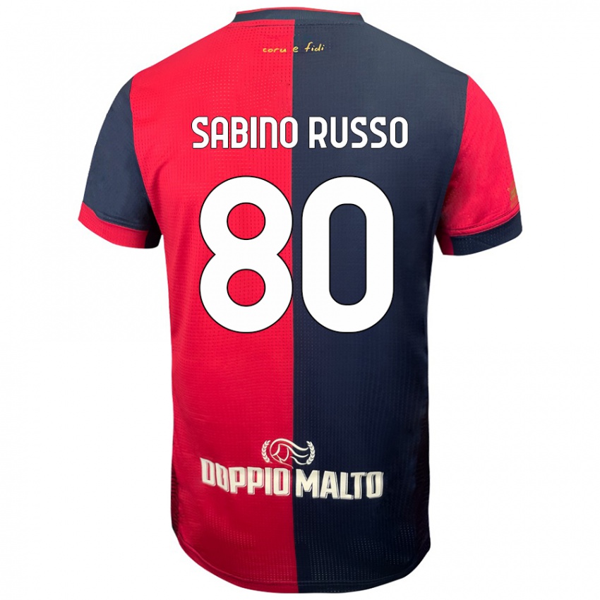 Bambino Maglia Alessandro Sabino Russo #80 Rosso Blu Più Scuro Kit Gara Home 2024/25 Maglietta