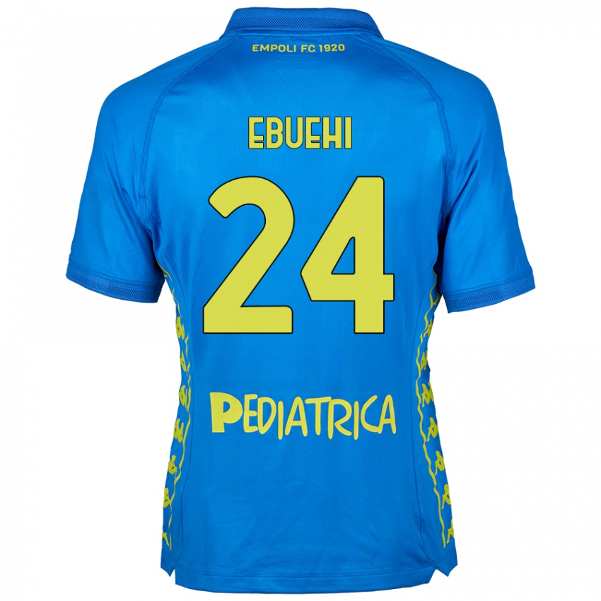 Bambino Maglia Tyronne Ebuehi #24 Blu Kit Gara Home 2024/25 Maglietta