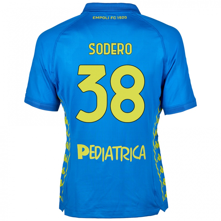 Bambino Maglia Andrea Sodero #38 Blu Kit Gara Home 2024/25 Maglietta