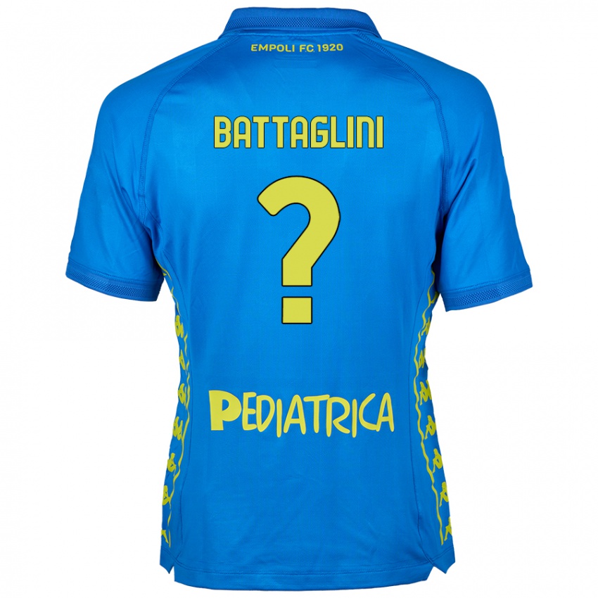 Bambino Maglia Pietro Battaglini #0 Blu Kit Gara Home 2024/25 Maglietta