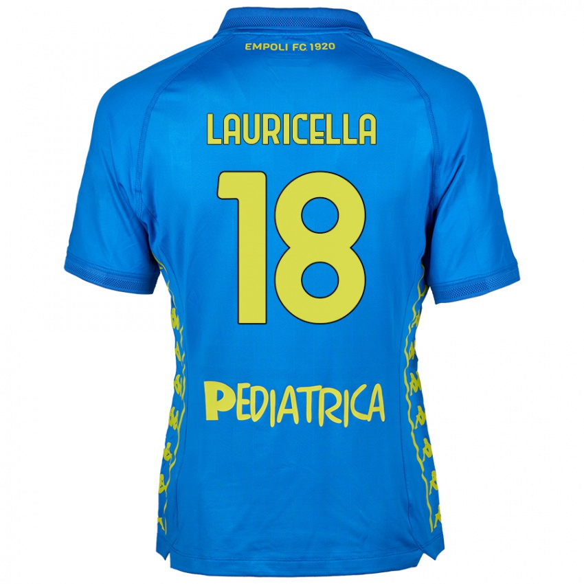 Bambino Maglia Giovanni Lauricella #18 Blu Kit Gara Home 2024/25 Maglietta